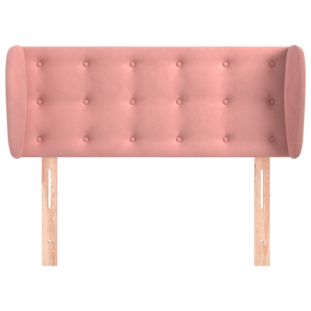 Kopfteil mit Ohren Rosa 103x23x78/88 cm Samt
